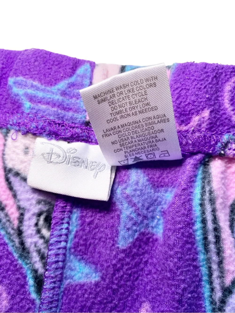 Disney Eeyore Purple Fleece Lounge Sleep Pants All Over Print Stars Size Large - Picture 3 of 10